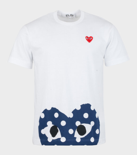 Comme des Garcons PLAY - M Dots Sneaky T-shirt White