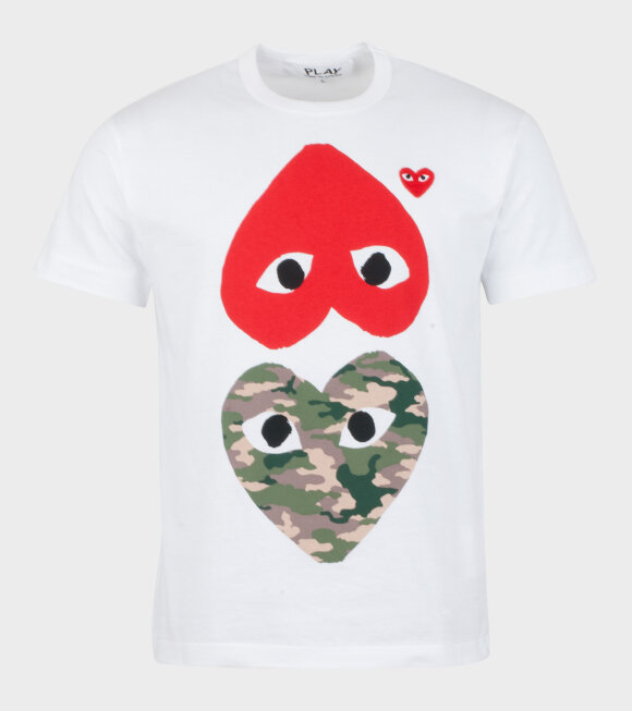 Comme des Garcons PLAY - M Military Upside Down T-shirt White