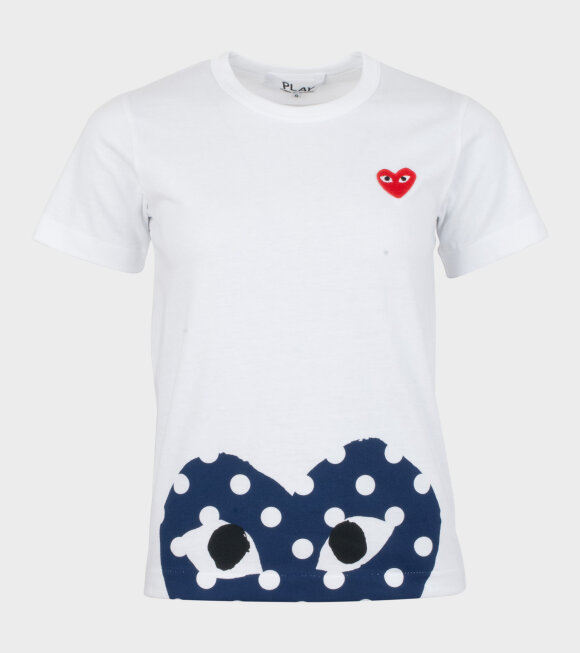 Comme des Garcons PLAY - W Dots Sneaky T-shirt White