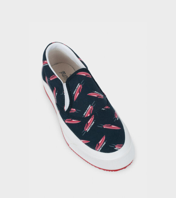 Maison Kitsuné - All-over Speedboat Slip-on Sneakers