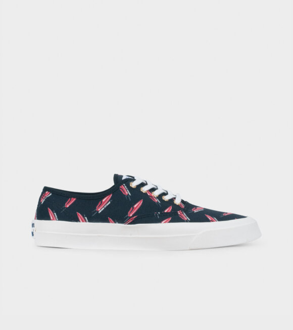 Maison Kitsuné - All-over Speedboat Laced Sneakers
