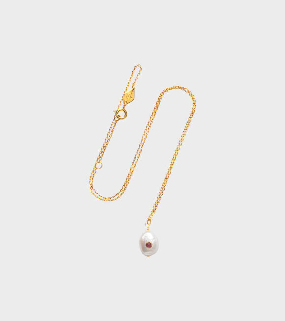 Anni Lu - Baroque Pearl Necklace Ruby