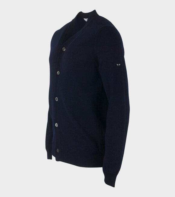 Comme des Garcons PLAY - M Sleeve Heart Cardigan Navy