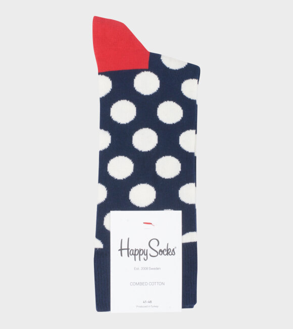 Happy Socks - Big Dot Sock Navy/White/Red