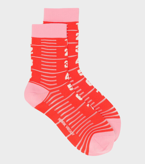 Henrik Vibskov - Measuretape Socks Femme Red Tape