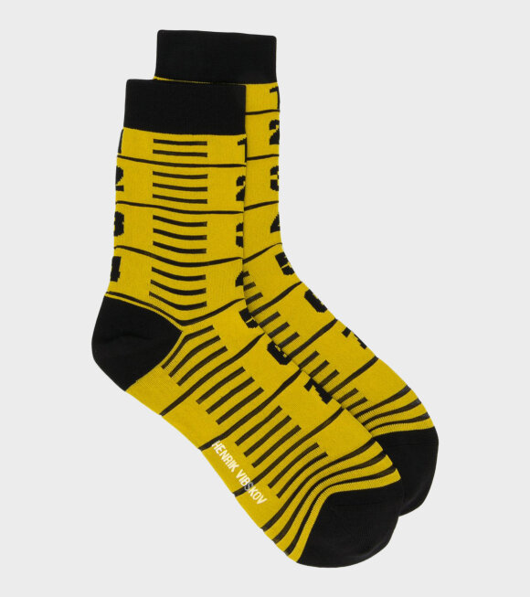 Henrik Vibskov - Measuretape Socks Femme Yellow Tape
