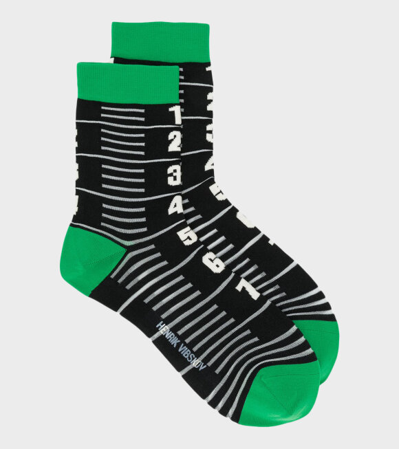 Henrik Vibskov - Measuretape Socks Femme Black Tape