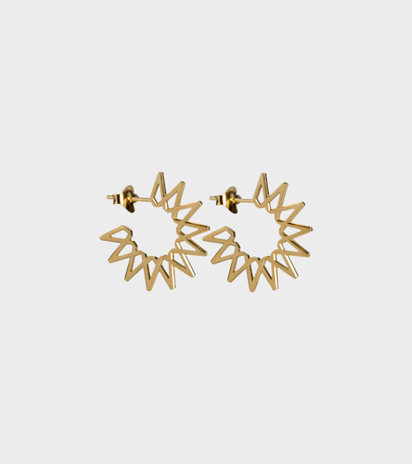Jane Kønig - Small Sun Earrings Gold