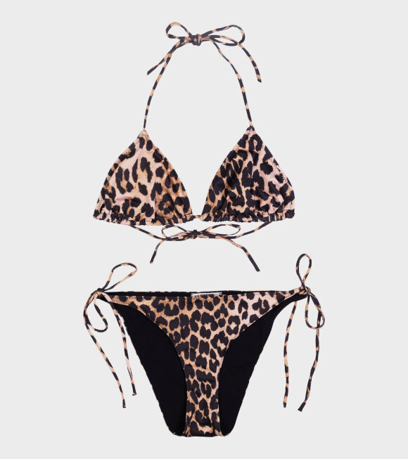 Ganni - Rosedale Bikini Leopard