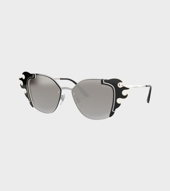 PRADA eyewear - Ornate Flames Sunglasses Black/White