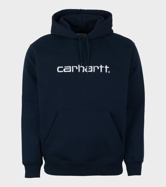 Carhartt WIP - Hooded Carhartt Sweat Dark Navy / White