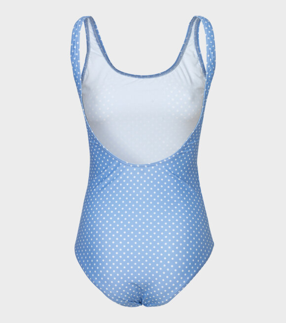 Mads Nørgaard  - Saline Swimsuit Light Blue/White Dot