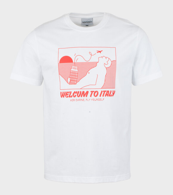 Carne Bollente - Welcum to Italy T-shirt White/Red