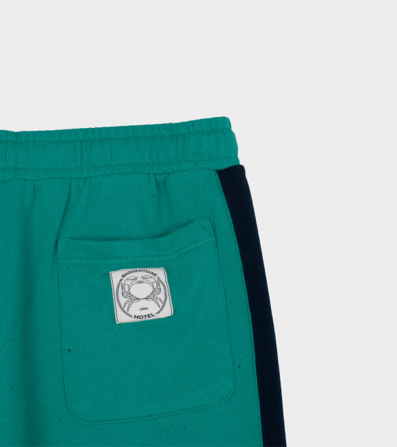 Maison Kitsuné - Jersey Shorts Green/Navy
