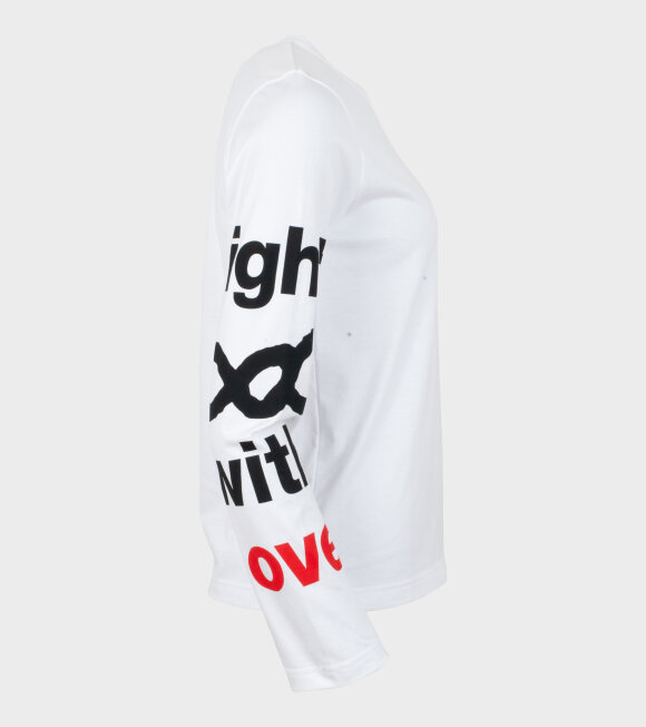 Comme des Garcons Girl - Fight With Love LS T-shirt White