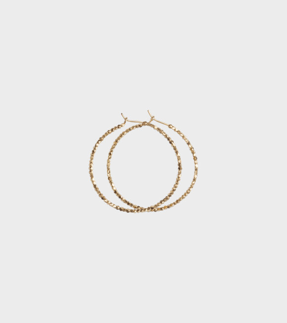 Jane Kønig - Bead Creole Earrings Gold