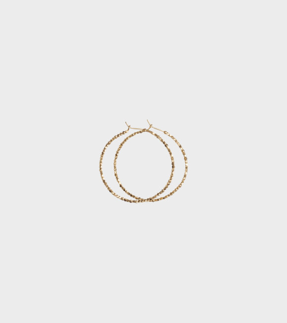 Jane Kønig - Small Bead Creole Earrings Gold