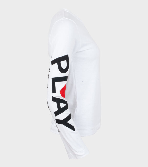 Comme des Garcons PLAY - W Play 1 LS T-shirt White