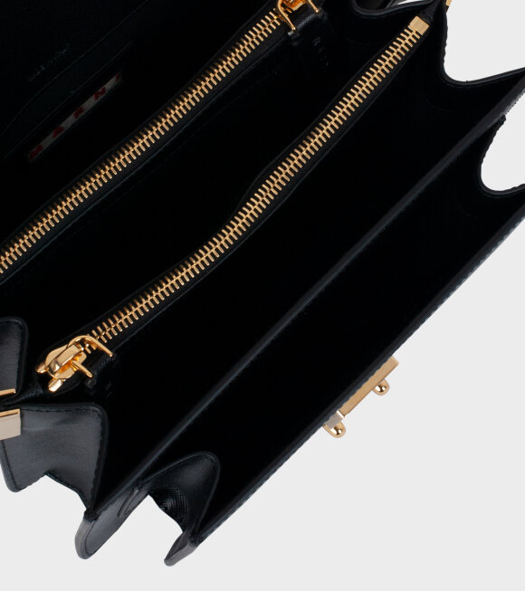 Marni - Medium Trunk Saffiano Bag Black