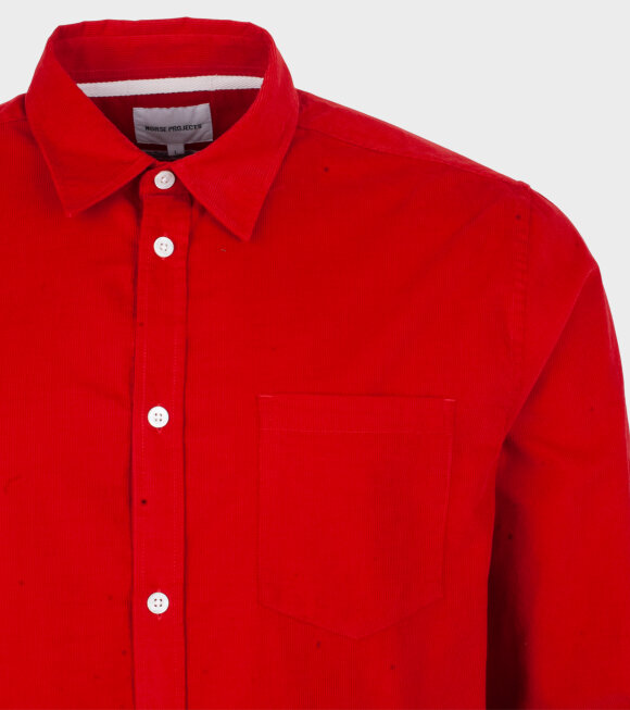 Norse Projects - Osvald Corduroy Shirt Red