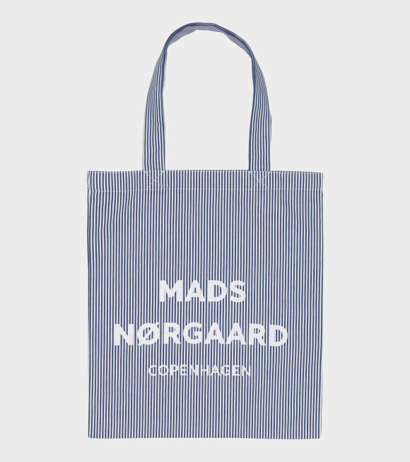 Mads Nørgaard  - Atoma Toté Milky Stripes White/Blue