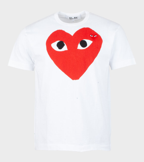 Comme des Garcons PLAY - U Red Big Heart T-shirt White