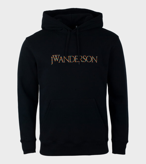 JW Anderson - Embroidery Logo Unisex Hoodie Black