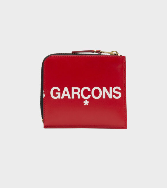Comme des Garcons Wallet - Wallet Huge Logo Red