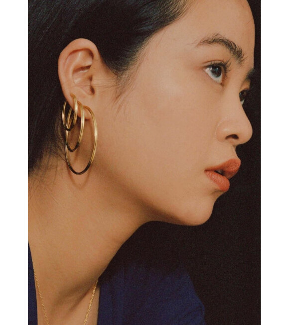 Maria Black - Sunset Hoop Earrings 50 Gold