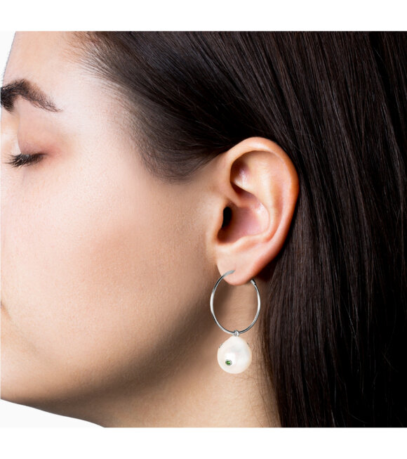 Jane Kønig - Baroque Pearl Earring Silver