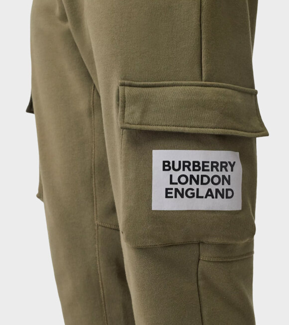 Burberry - Logo Print Trackpants Dark Moss