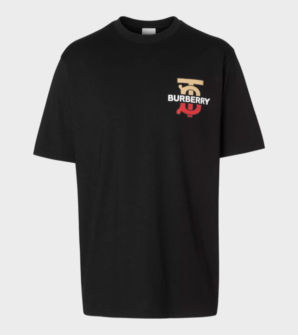 Burberry - Monogram Motif Cotton Oversized T-shirt Black