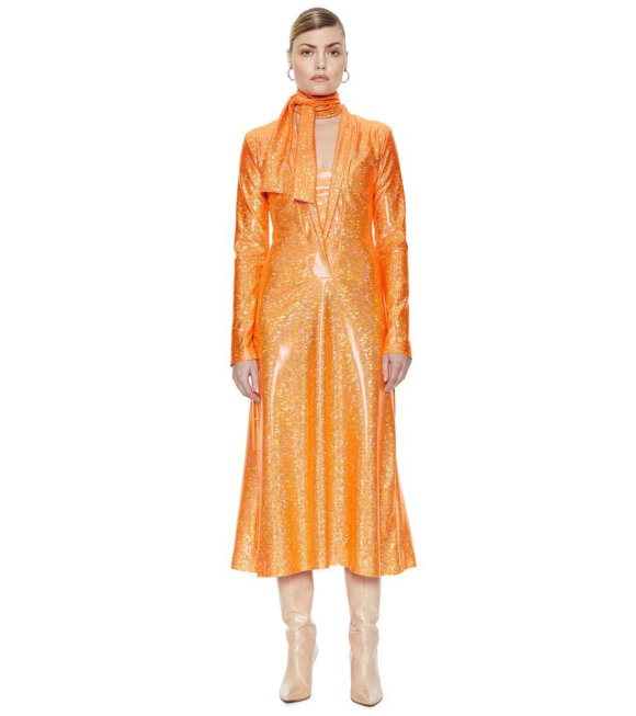 Saks Potts - Yasmin Dress Orange Shimmer