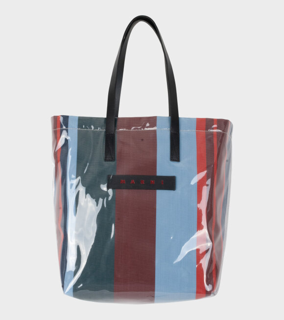 Marni - Vinyl Shopping Bag Blue/Brown/Red/Green