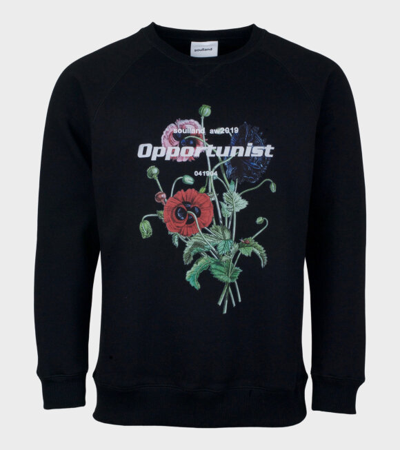Soulland - Opportunist Print Sweatshirt Black