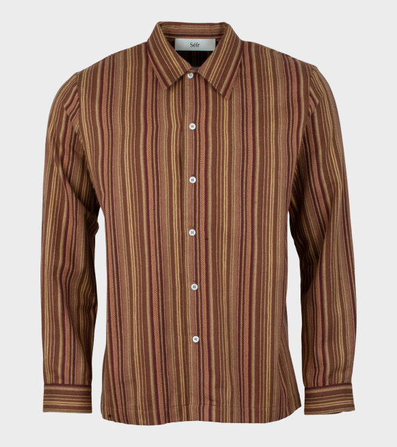 Sèfr  - Ripley Shirt Stripe Brown