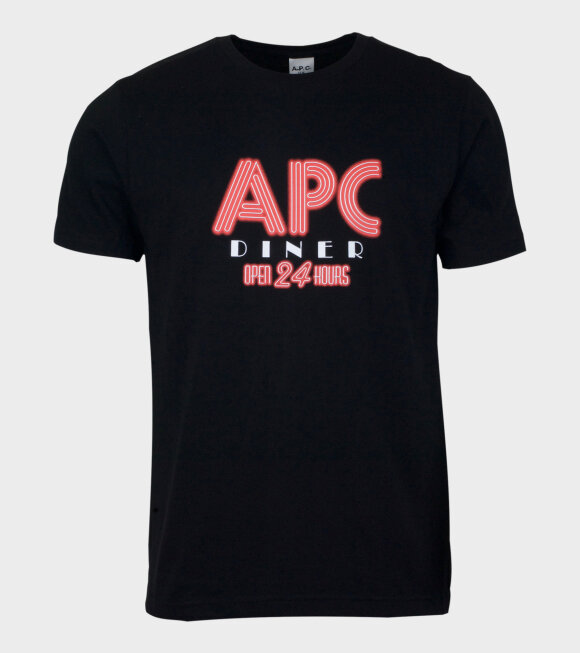 A.P.C - Taylor H Codcw Logo T-shirt Black