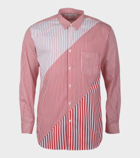 Comme des Garcons Shirt - Longsleeved Shirt Red/White