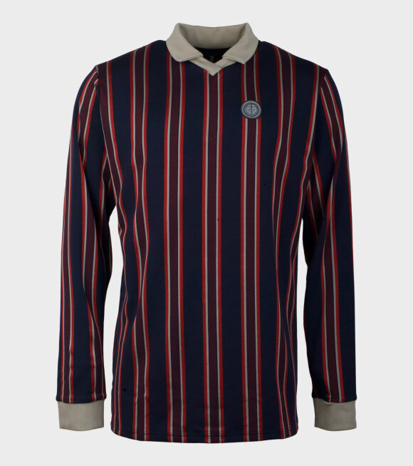 Astrid  Andersen - Polo Long Sleeve Blue/Red