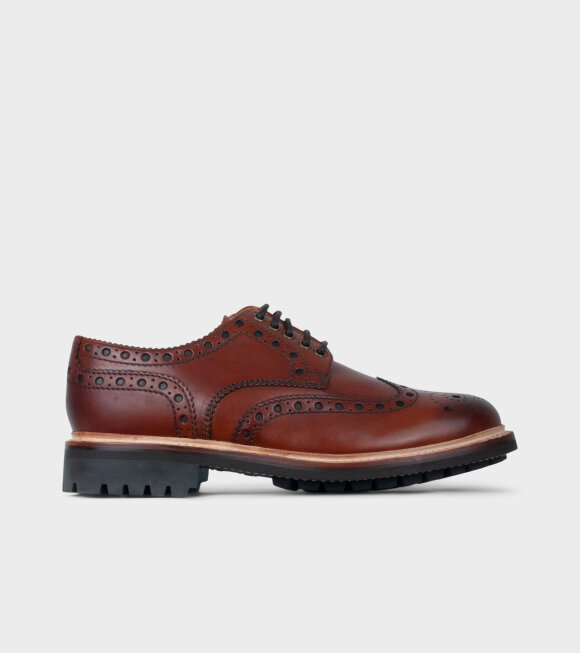 Grenson Ltd - Archie Tan Hand Painted Shoes Brown