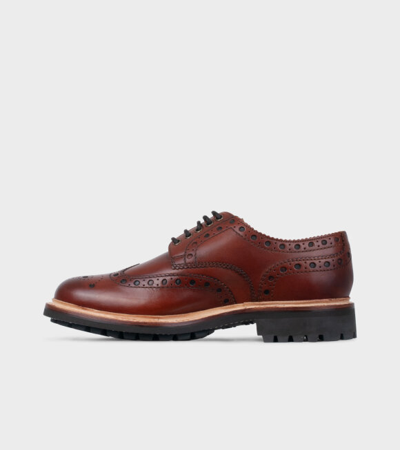 Grenson Ltd - Archie Tan Hand Painted Shoes Brown