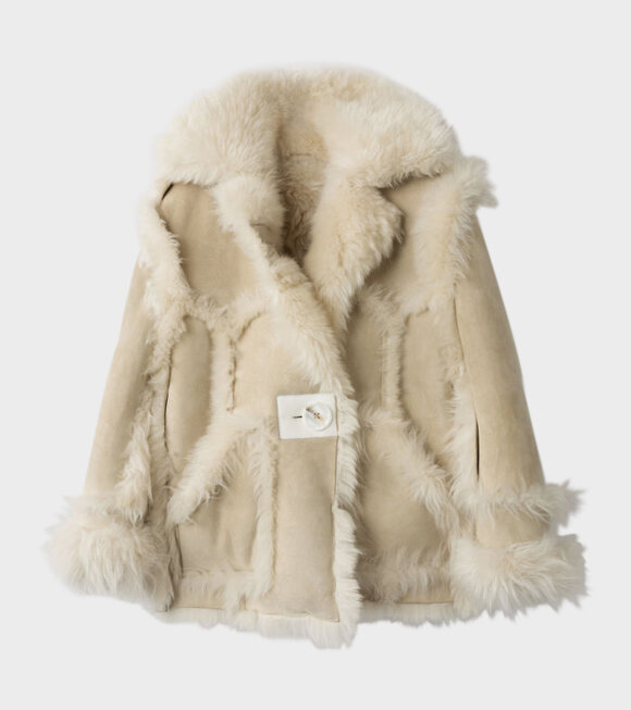 Acne Studios - Oversized Fur Jacket Cream/Off-White