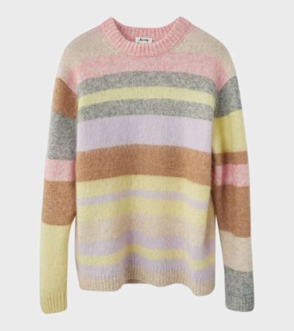 Acne Studios - Kalbah Moh Oversized Striped Sweater Lilac/Yellow Multi