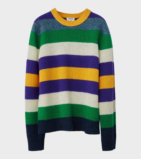 Acne Studios - Kai Seasonal Stripe Wool Striped Crewneck Sweater Multicolor