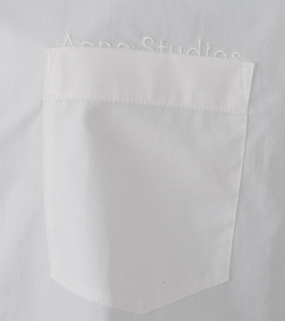 Acne Studios - Simona Logo-Embroidered Poplin Shirt White