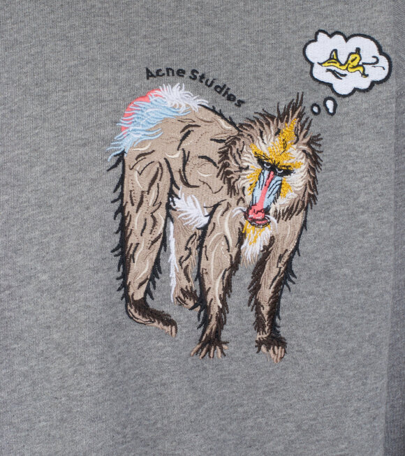 Acne Studios - Forba Animal-Embroidered Sweatshirt Grey