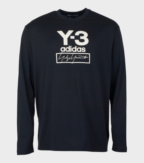 Y-3 - Long Sleeve Logo Shirt Black