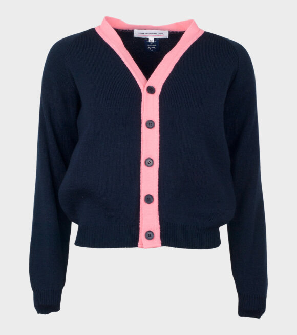 Comme des Garcons Girl - Knit Cardigan Blue/Pink