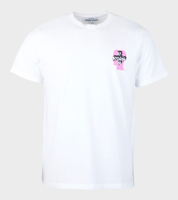 A.P.C x BRAIN DEAD - Dusty H T-shirt White