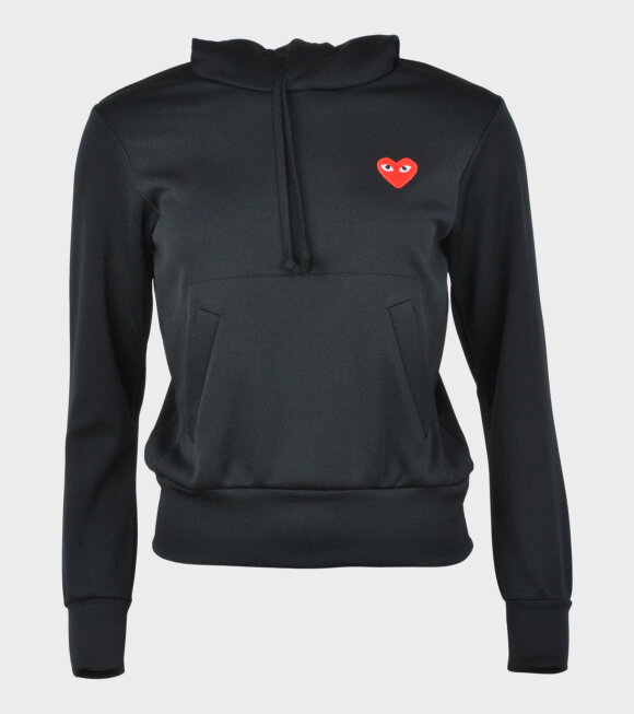 Comme des Garcons PLAY - W Red Heart Hoodie black